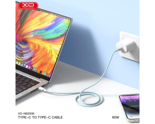 Кабель XO NB-Q250A PD 27W/1m Type-c to Lightning Fast Charging Синій mag-6920680844630969