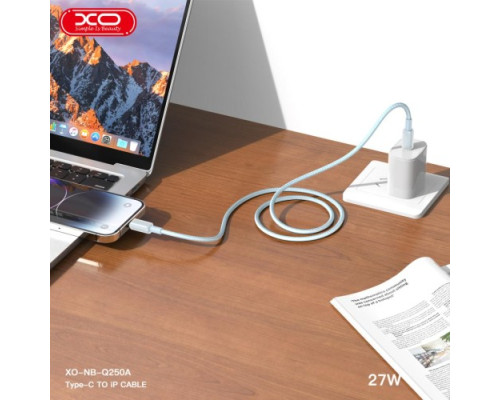 Кабель XO NB-Q250A PD 27W/1m Type-c to Lightning Fast Charging Синій mag-6920680844630969