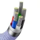 PD кабель Baseus Crystal Shine Series Fast Charging Type-C to iP 20W 1.2mPurple CAJY000205 mag-6932172602765144950