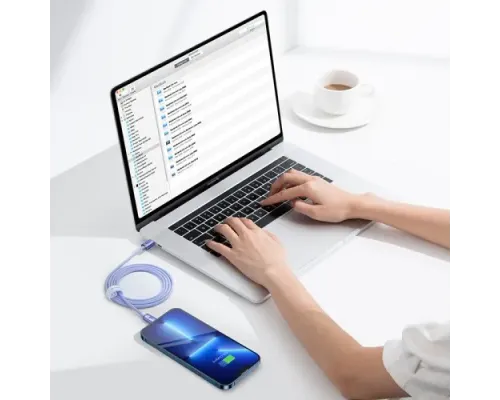 PD кабель Baseus Crystal Shine Series Fast Charging Type-C to iP 20W 1.2mPurple CAJY000205 mag-6932172602765144950