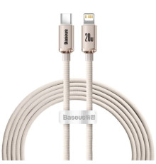 PD кабель Baseus Crystal Shine Series Fast Charging Type-C to iP 20W 2m Pink CAJY001404 mag-6932172614492135447