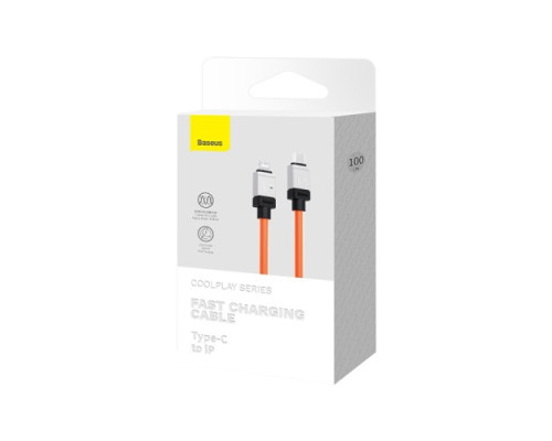 PD кабель Baseus CoolPlay Series Fast Charging Cable Type-C to iP 20W 1m Orange CAKW000007 mag-693217262659461642