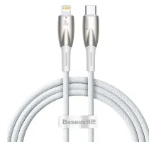 PD Кабель Baseus Glimmer Series Fast Char Data Cable Type-C to iP 20W 1m White CADH000002дефект пак mag-2000001666463152074