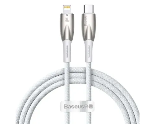 PD Кабель Baseus Glimmer Series Fast Char Data Cable Type-C to iP 20W 1m White CADH000002дефект пак mag-2000001666463152074