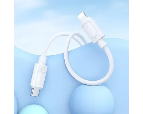 PD Кабель HOCO X122 Benefit PD27W silicone charging data cable iP/1m white mag-6942007662178153871