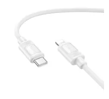 PD Кабель HOCO X122 Benefit PD27W silicone charging data cable iP/1m white mag-6942007662178153871
