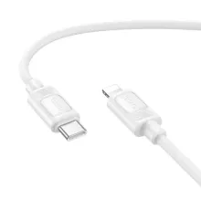 PD Кабель HOCO X122 Benefit PD27W silicone charging data cable iP/1m white mag-6942007662178153871