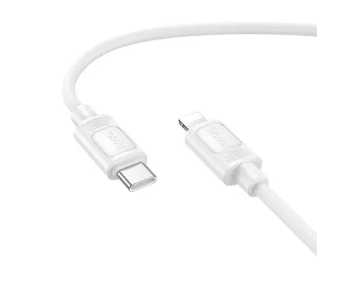 PD Кабель HOCO X122 Benefit PD27W silicone charging data cable iP/1m white mag-6942007662178153871