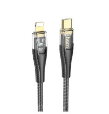PD Кабель HOCO U121 Gold standard Transparent Discovery Edition iP 1,2m. Black mag-6942007606950131810
