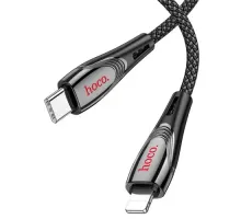 PD Кабель HOCO U133 Monte PD charging data cable iP 1,2m. Black mag-6942007618250146721