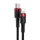 PD Кабель Baseus Cafule Cable Type-C to iP PD 20W 1m Red+Black CATLKLF-91 mag-6953156297456142667