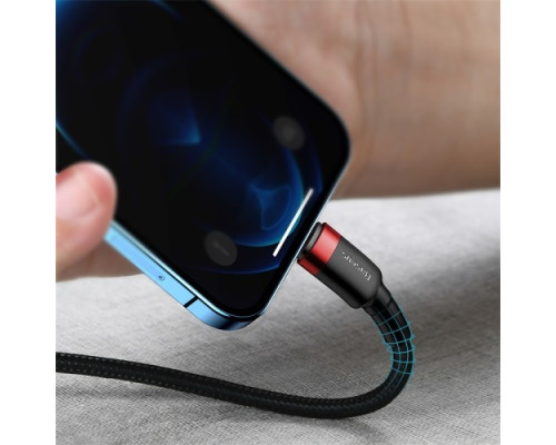 PD Кабель Baseus Cafule Cable Type-C to iP PD 20W 1m Red+Black CATLKLF-91 mag-6953156297456142667