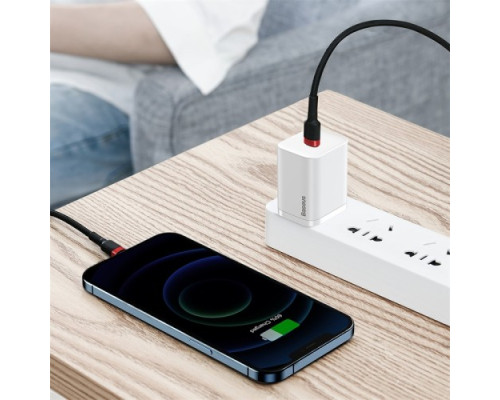 PD Кабель Baseus Cafule Cable Type-C to iP PD 20W 1m Red+Black CATLKLF-91 mag-6953156297456142667