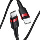 PD Кабель Baseus Cafule Cable Type-C to iP PD 20W 1m Red+Black CATLKLF-91 mag-6953156297456142667