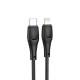 Кабель XO NB-Q239A PD 27W/1m Zeus Series Type-c to Lightning Чорний mag-6920680838851970