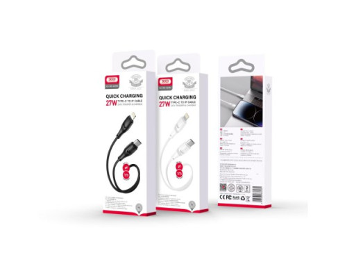 Кабель XO NB-Q239A PD 27W/1m Zeus Series Type-c to Lightning Чорний mag-6920680838851970