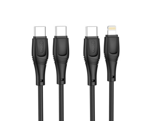 Кабель XO NB-Q239A PD 27W/1m Zeus Series Type-c to Lightning Чорний mag-6920680838851970