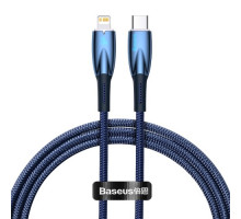PD Кабель Baseus Glimmer Series Fast Charging Data Cable Type-C to iP 20W 1m Blue CADH000003 mag-693217261785156097
