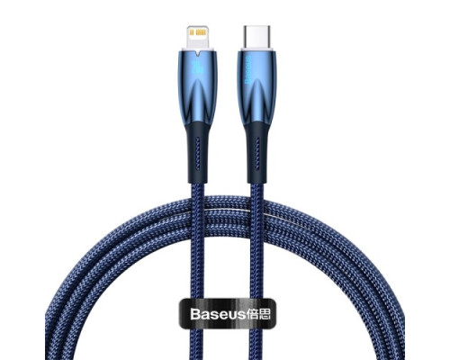 PD Кабель Baseus Glimmer Series Fast Charging Data Cable Type-C to iP 20W 1m Blue CADH000003 mag-693217261785156097