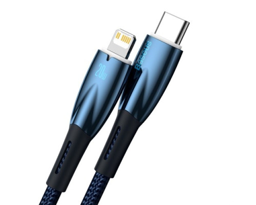 PD Кабель Baseus Glimmer Series Fast Charging Data Cable Type-C to iP 20W 1m Blue CADH000003 mag-693217261785156097