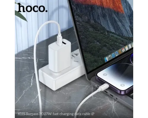 PD Кабель HOCO X115 Surpass PD27W fast charging data cable iP 1m White mag-6942007651967153096