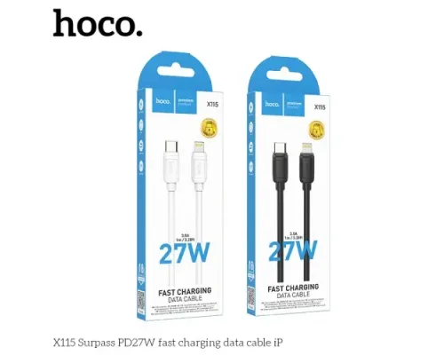 PD Кабель HOCO X115 Surpass PD27W fast charging data cable iP 1m White mag-6942007651967153096