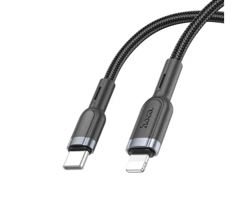 PD Кабель HOCO U117 Grand PD intelligent power-off charging data cable iP Black mag-6942007601467145267