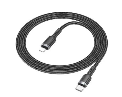 PD Кабель HOCO U117 Grand PD intelligent power-off charging data cable iP Black mag-6942007601467145267