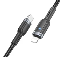 PD Кабель HOCO U117 Grand PD intelligent power-off charging data cable iP Black mag-6942007601467145267
