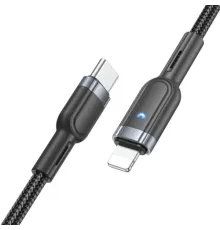 PD Кабель HOCO U117 Grand PD intelligent power-off charging data cable iP Black mag-6942007601467145267