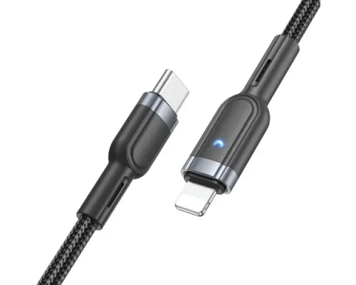 PD Кабель HOCO U117 Grand PD intelligent power-off charging data cable iP Black mag-6942007601467145267