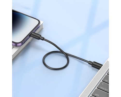 PD Кабель HOCO X96 Hyper PD charging data cable iP(L=0.25M) Black mag-69420076093641720