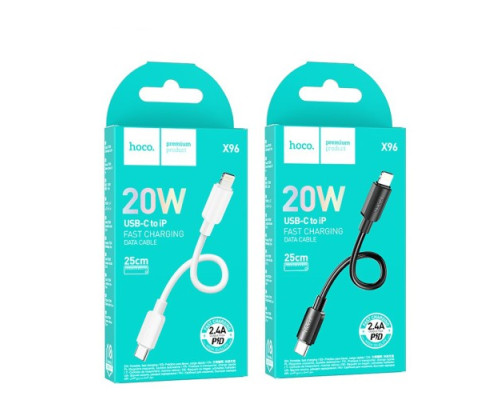 PD Кабель HOCO X96 Hyper PD charging data cable iP(L=0.25M) Black mag-69420076093641720