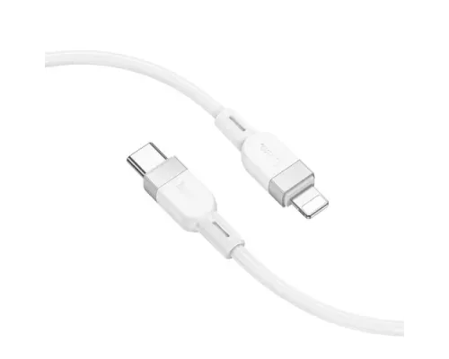 PD Кабель HOCO X109 Energy silicone charging data cable Type-C-to-iP 27W/1m. White mag-6942007636193146734