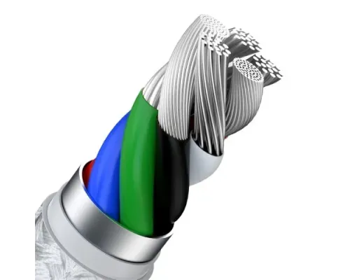 PD Кабель Baseus Cafule Series Metal Data Cable Type-C to iP PD 20W 2m White CATLJK-B02 mag-6953156202115144173