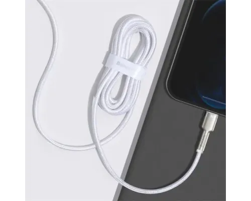 PD Кабель Baseus Cafule Series Metal Data Cable Type-C to iP PD 20W 2m White CATLJK-B02 mag-6953156202115144173