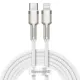 PD Кабель Baseus Cafule Series Metal Data Cable Type-C to iP PD 20W 2m White CATLJK-B02 mag-6953156202115144173