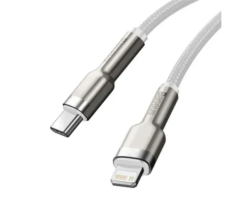 PD Кабель Baseus Cafule Series Metal Data Cable Type-C to iP PD 20W 2m White CATLJK-B02 mag-6953156202115144173