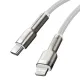PD Кабель Baseus Cafule Series Metal Data Cable Type-C to iP PD 20W 2m White CATLJK-B02 mag-6953156202115144173