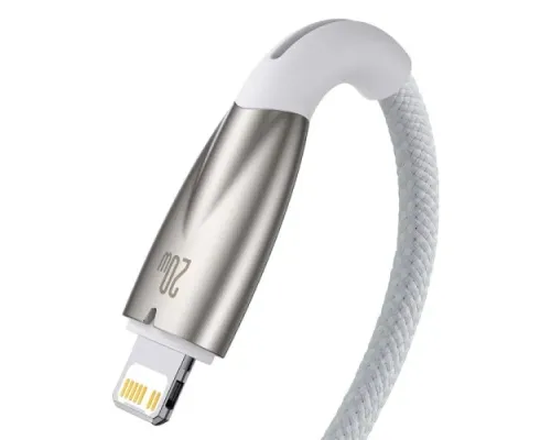PD Кабель Baseus Glimmer Series Fast Charging Data Cable Type-C to iP 20W 1m White CADH000002 mag-6932172617868152075