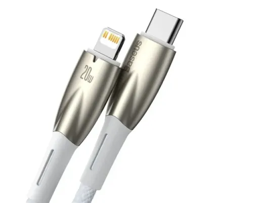 PD Кабель Baseus Glimmer Series Fast Charging Data Cable Type-C to iP 20W 1m White CADH000002 mag-6932172617868152075