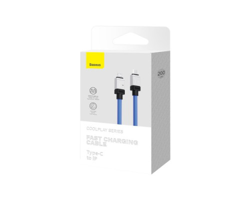 PD кабель Baseus CoolPlay Series Fast Charging Cable Type-C to iP 20W 2m Blue CAKW000103 mag-693217262662454587