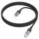 PD Кабель HOCO U129 Spirit PD transparent charging data cable iP 1,2m. Black mag-6942007612388151466
