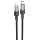 PD Кабель HOCO U129 Spirit PD transparent charging data cable iP 1,2m. Black mag-6942007612388151466