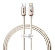 PD кабель Baseus Crystal Shine Series Fast Charging Type-C to iP 20W 1.2m Pink CAJY001304 mag-6932172614478147466
