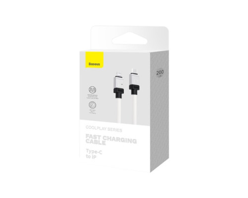 PD кабель Baseus CoolPlay Series Fast Charging Cable Type-C to iP 20W 2m White CAKW000102 mag-693217262661754690