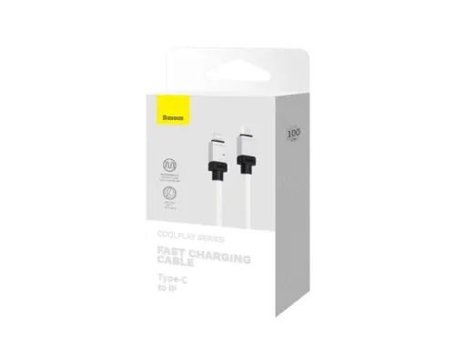 PD кабель Baseus CoolPlay Series Fast Charging Cable Type-C to iP 20W 1m White CAKW000002 дефект пак mag-2000001588963144407