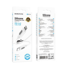 PD Кабель BOROFONE BX114 Structure Silicone Type-C to Lightning 27W/1m білий mag-6941991116834138230