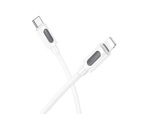 PD Кабель BOROFONE BX114 Structure Silicone Type-C to Lightning 27W/1m білий mag-6941991116834138230