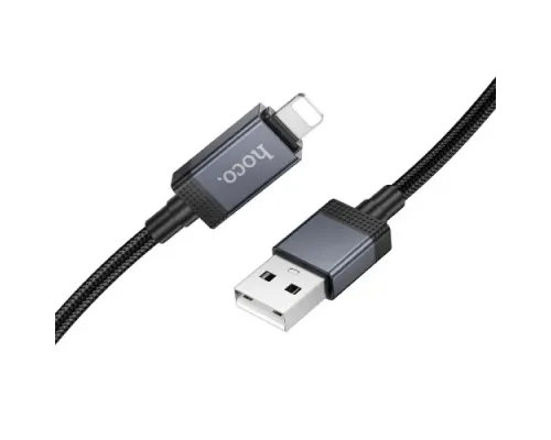 Кабель HOCO X118 Generous charging data cable with display iP black mag-6942007655071145299